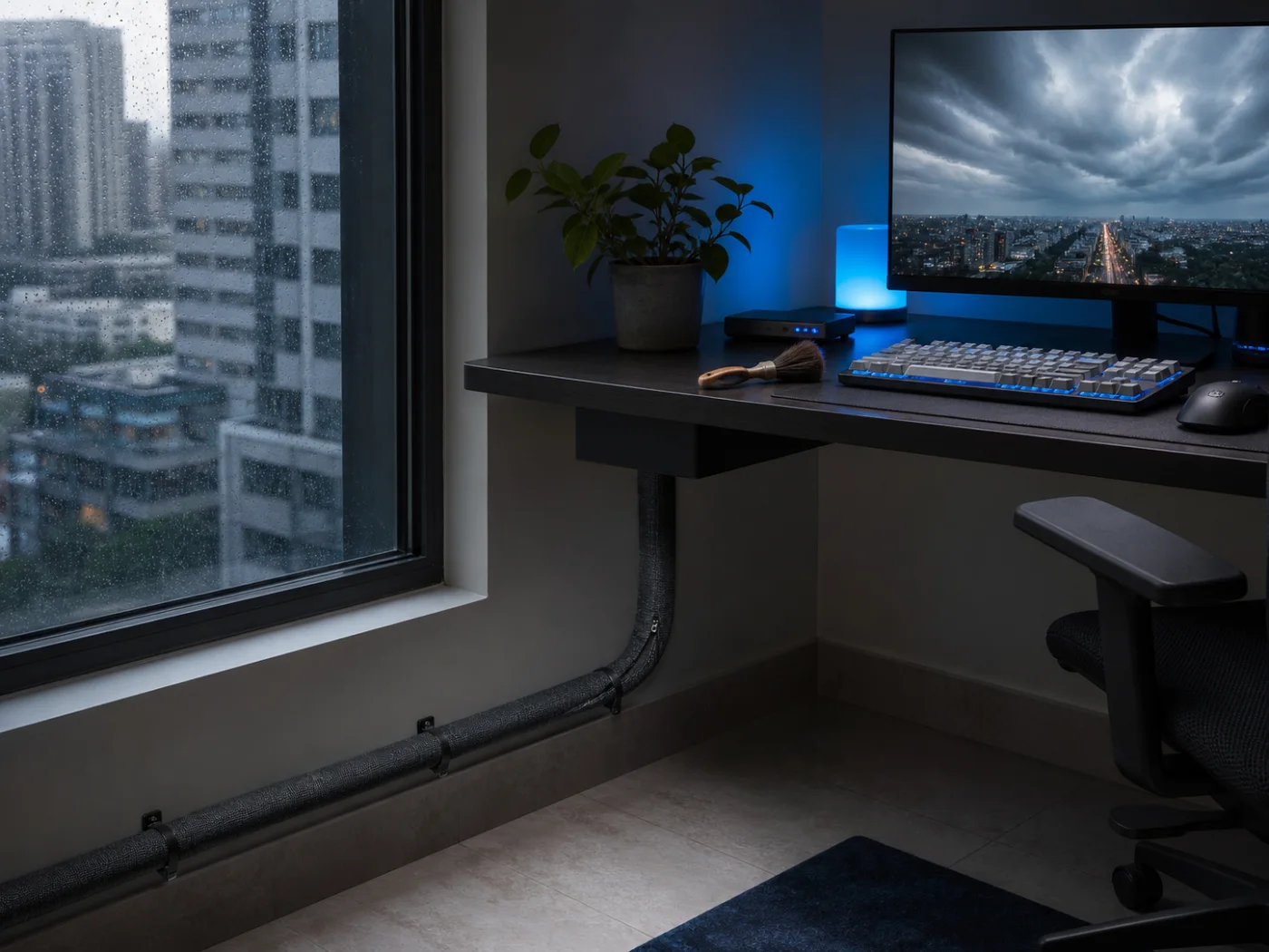 Dust-prone Delhi NCR hybrid workspace